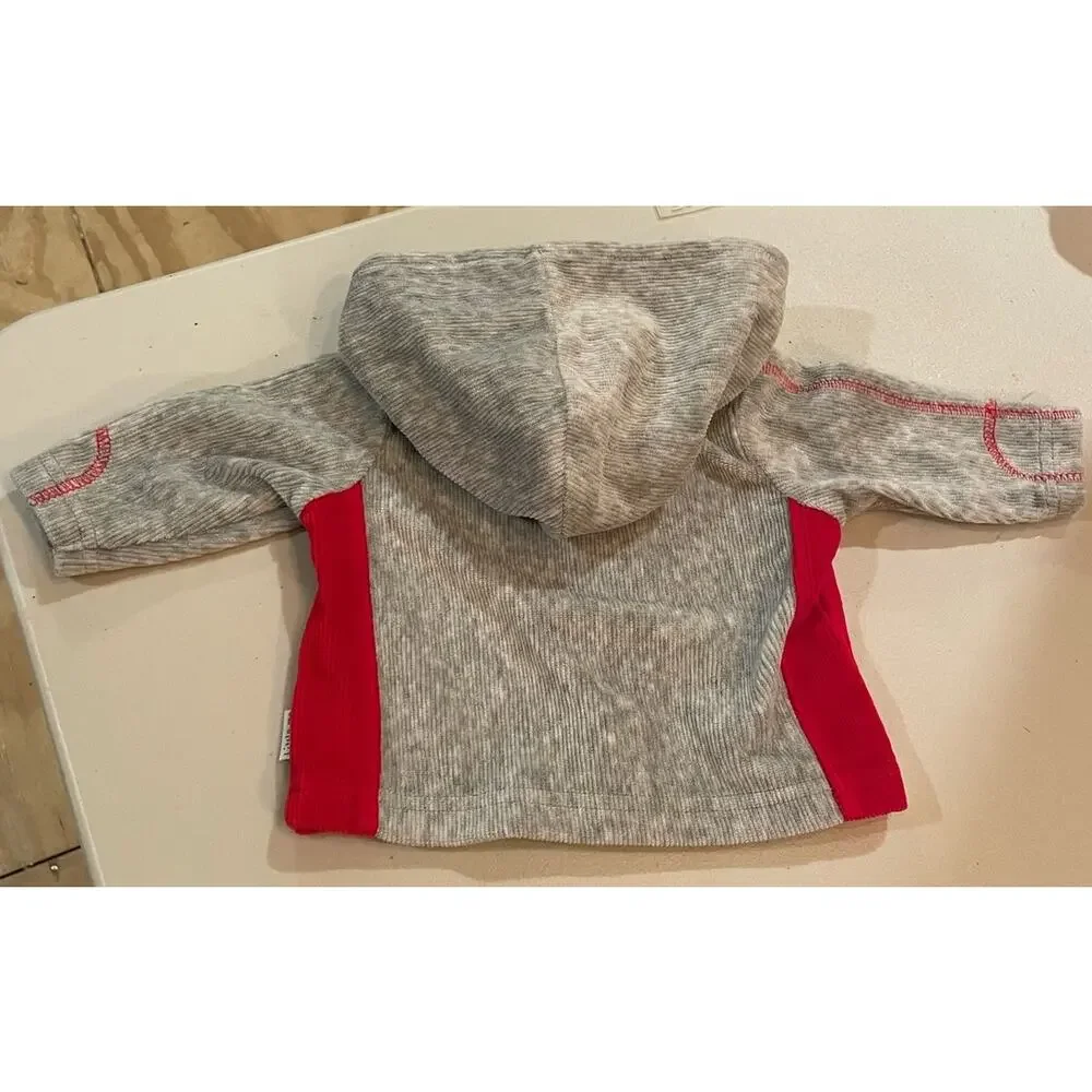 Little Me     Boy's Firetruck fireman zip hoodie 3months